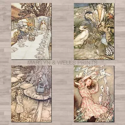 £4.96 • Buy Arthur Rackham Prints. A4 Canvas Paper / Poster Art. Alice In Wonderland.