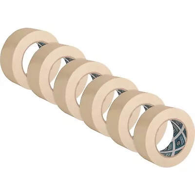 Business Source Masking Tape 3  Core 2 X60 Yds 6 Rolls/PK Natural Kraft 16462PK • $23.79