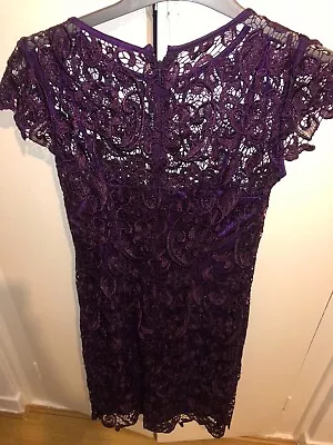 Purple Tight Fit Dress Size 4 • £16