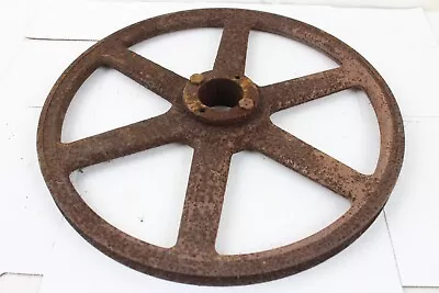 Vintage Wheel Gear Pulley Cog 12  Metal Valve Steampunk Primitive Large Old • $49.99