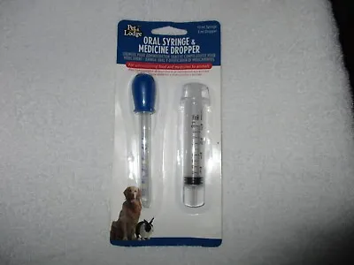 Pet Lodge Oral Syringe & Medicine Dropper For Animals Administer Food & Medicine • $2.49