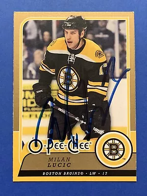 MILAN LUCIC (2011 BRUINS STANLEY CUP) Signed 2008-09 O-Pee-Chee Autograph Auto • $9.99