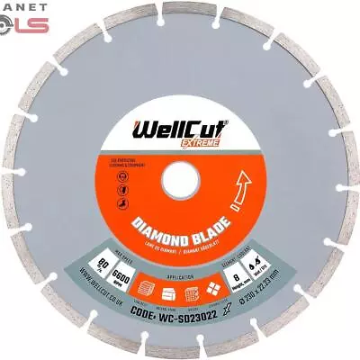 9  230mm Diamond Cutting Disc Blade Angle Grinder Dry Stone Brick Concrete Tiles • £11.69