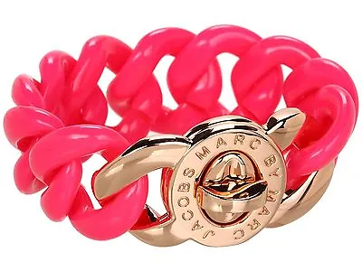 Rose Gold MARC JACOBS Knockout Pink BLACKLIGHT REACTIVE! CANDY Turnlock Bracelet • $129.50