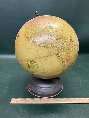 Vintage Rand McNally Indexed Terrestrial Art Globe 9  Metal Base 1930’s • $9.99