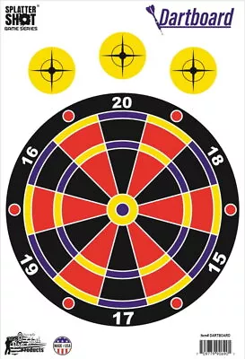Pro-Shot Splatter Shot Game Series Dartboard Heavy Tag Paper Target: GS-DART-8PK • $20.98
