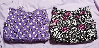 2 Vera Bradley Pleated  Totes Bags Simply Violet & Canterberry Magenta • $28