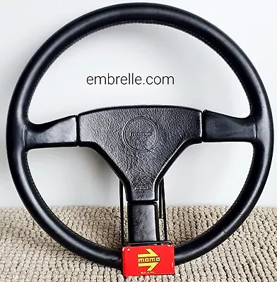 MOMO Mazda Miata MX5 Authentic Leather Steering Wheel 370mm RARE JDM • $469.99