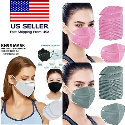 50/100 PCS Black/White KN95 Protective 5 Layer Face Mask Disposable Marks • $11.67