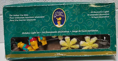 The Disney Store Winnie The Pooh Enchanted Christmas Lights Set Holiday 10 Vtg  • $14