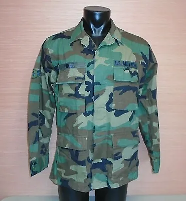 USGI USAF Airman First Class Woodland Camo Combat Coat Jacket Sz Medium Regular • $24.99