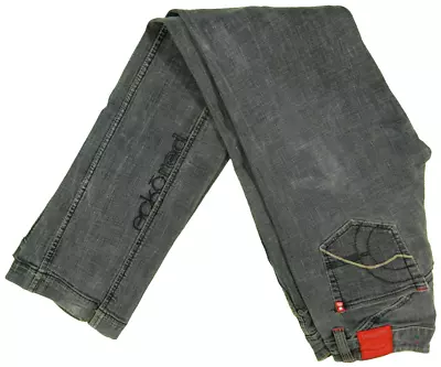 Ecko Red Skinny Boot Cut Premium Denim Gray Jeans Tag 5 Jrs Measured Size 25x32 • $25