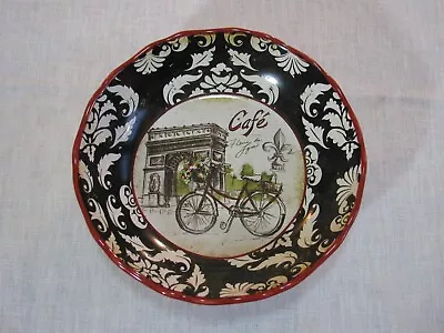 Vtg Certified Int Tre Sorelle Studios 'Cafe Fleur De Lys' Pasta Bowl 8  D R • $19.95