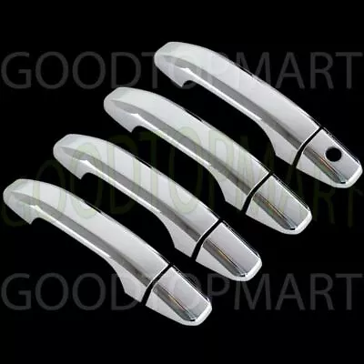 For SILVERADO SIERRA 2014 15 16 17 2018 Chrome 4 Door Handle Covers W/out PK • $19.96