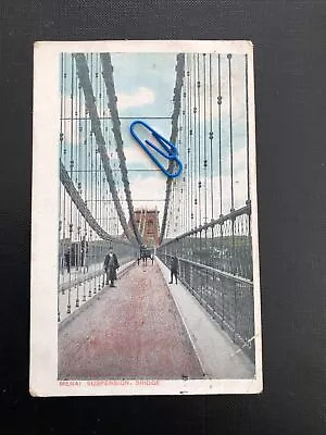 Menai Suspension Bridge Wales Animated View Renshaw Series 1914 • £4.35