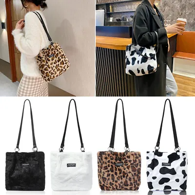 £8.05 • Buy Printed Soft Fluffy Plush Winter Messenger Bag Tote Bag Shoulder Bag Handbag