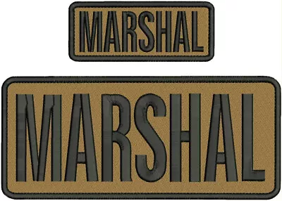 Marshal Emb Patch 4x10 And 2x5 Hook On Back  Coyote Brown/blk • $15.99