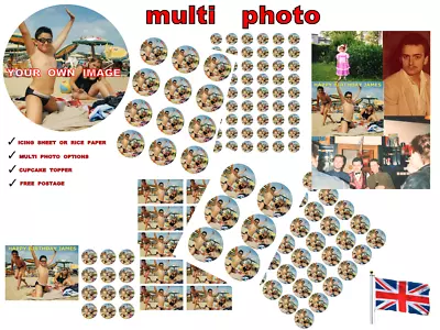 YOUR OWN EDIBLE PHOTO Cake Topper Personalised Image Quality ICING OR WAFER • £5.69