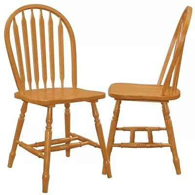 Selections Arrowback Side Light Oak Solid Wood | Set Of 2 Dining Chair • $462.78