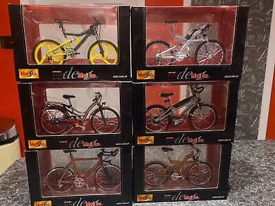 RARE 6x Maisto Tour De Maisto 1:18 Scale Bicycles • £59.99