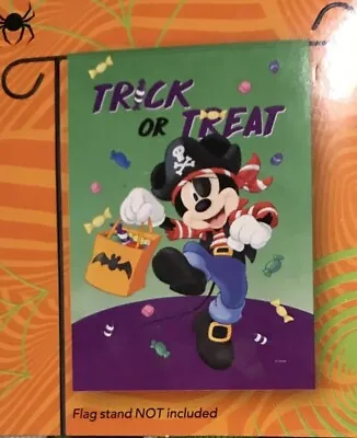 Disney Halloween Mickey Mouse Trick Or Treat Garden Porch Flag  12.5  X 18  • $15.20