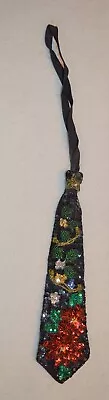 Vintage Poinsettia Sequined Beaded Neck Tie • $20