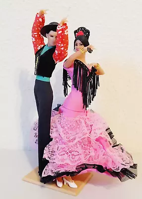 Vintage Marin Chiclana Spanish Flamenco Dancer Couple Pink Dress With Box 7  • $19.99