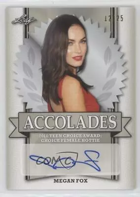 2017 Leaf Pop Century Accolades Silver 12/25 Megan Fox #A-MF1 Auto 0q0 • $141.99