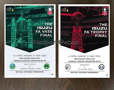£3.99 • Buy The Buildbase FA Vase & FA Trophy Finals 21st May 2023 Programme 21/05/23