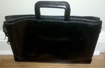 $79.99 • Buy GOLDPFEIL Black Soft Leather Attache Briefcase  - Vintage Style 