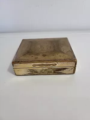 VTG Metal Cigarette Box Holder Silver? Marked S USA Tobacianna Case • $80