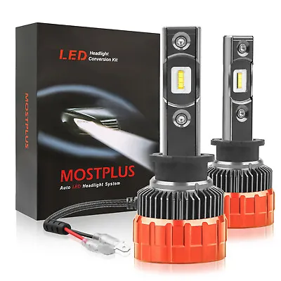 MOSTPLUS 80W 8000LM 6000K White LED Fog Light H3 Bulbs One Pair • $20.99