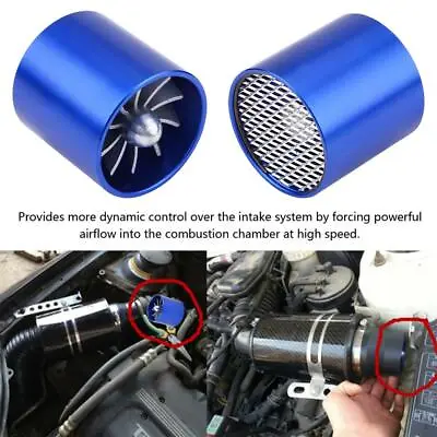 Car Air Intake Turbonator Single Fan Engine Turbine Super Charger Gas Fuel Saver • $20.03