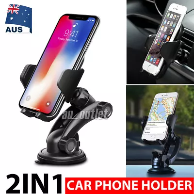 Universal Car Mobile Phone Holder Windscreen Dash Suction Mount For IPhone 15 • $14.35