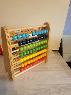 Grow & Play Wooden Abacus Toy Beads & Blocks Educational Maths Counting ABCs • £19.99