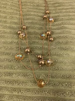£12 • Buy Adrian Buckley Gold Bead & Crystal Necklace 