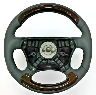 Fits 2009~2006 Mercedes Benz S W220 Steering Wheel Walnut+Black Leather V1 • $286.80