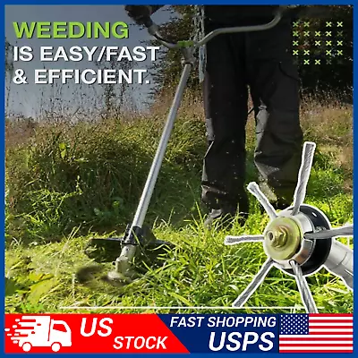 Steel Wire Wheel Brush Grass Cutter Weed Eater Trimmer 6 Head Garden Cleaning • $8.99