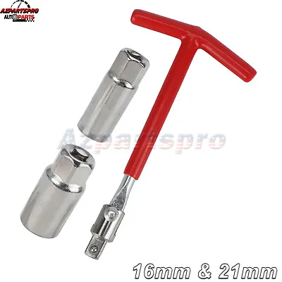 16mm Spark Plug Removal Tool 5/8  T-Bar T-Handle Spanner Socket Wrench For Car • $12.94