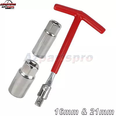 T-handle Universal Joint Spark Plug Wrench 16mm(5/8 ) And 21mm(13/16 ) • $12.93