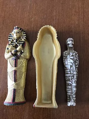 Golden Tutankhamun Sarcophagus With Mummy Egyptian • £12.95