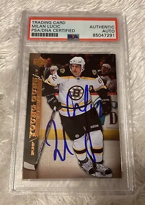 Milan Lucic Signed 2007-08 Ud Young Guns Psa Auto Boston Bruins  • $199.99