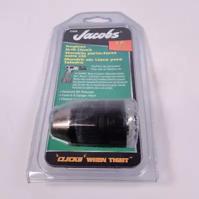 Jacobs 31038 - 1/2  (13mm) Keyless Drill Chuck - 1/2 - 20 Thread Mount • $24.99