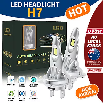 CANBUS H7 LED Headlight Super Bright Bulbs Kit White 1400LM High/Low Beam 6500K • $44.26