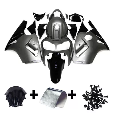 Black Silver Fairing Kit For Kawasaki Ninja ZX12R 2000 2001 Injection Bodywork • $419.95