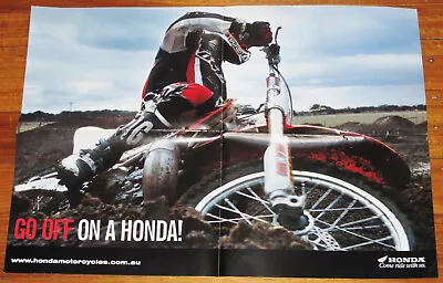 Honda Motorcycle Poster. Motorcross TRX Enduro. Off-road Bike Genuine Factory A2 • $11.58