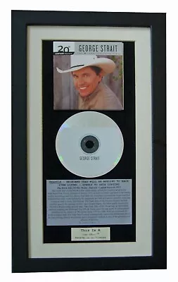 GEORGE STRAIT The Best Of Millennium CLASSIC CD Album FRAMED+EXPRESS GLOBAL SHIP • $94.74