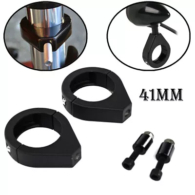 41mm Turn Signal Bracket Motorcycle Indicator Clamps Light Mount Fork For Harley • $12.90