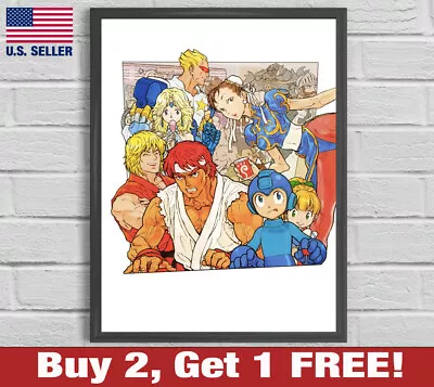 Capcom Street Fighter 2 Megaman Captain Commando  18  X 24  Kinu Poster Print • $13.48