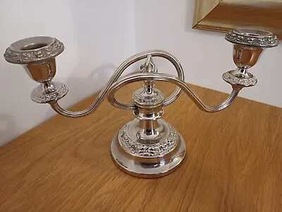 Vintage ‘silverplate  'ianthe'  England’ 2 Arm Decorated Candelabra • £8.99